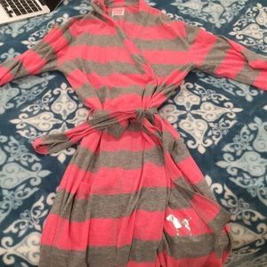 Victoria’s Secret pink and grey robe love pink